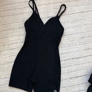 ALO Yoga Black Strappy Bodysuit
